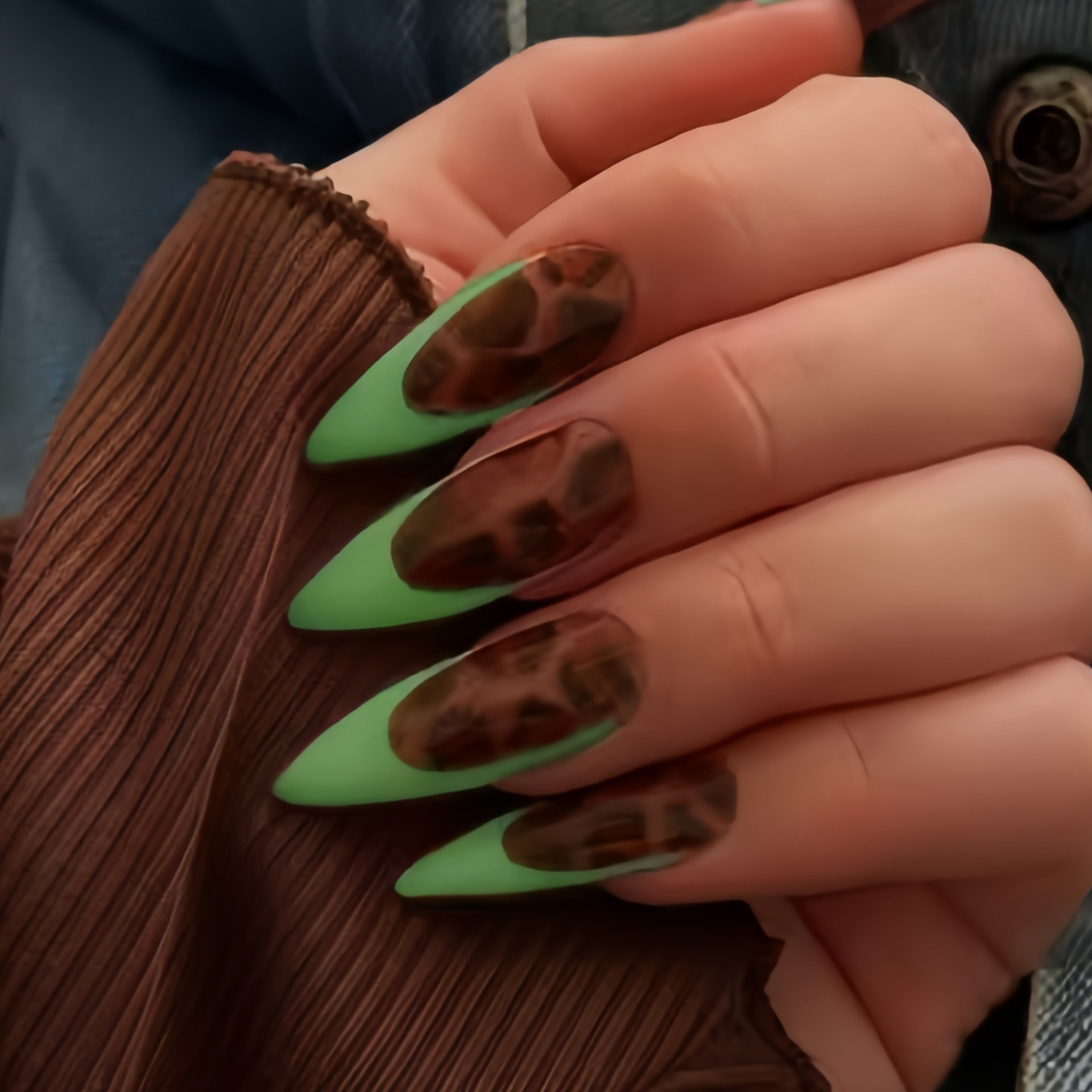 Medium fake nails coffee brown - French Press Coffee & Tea recensione e prezzo