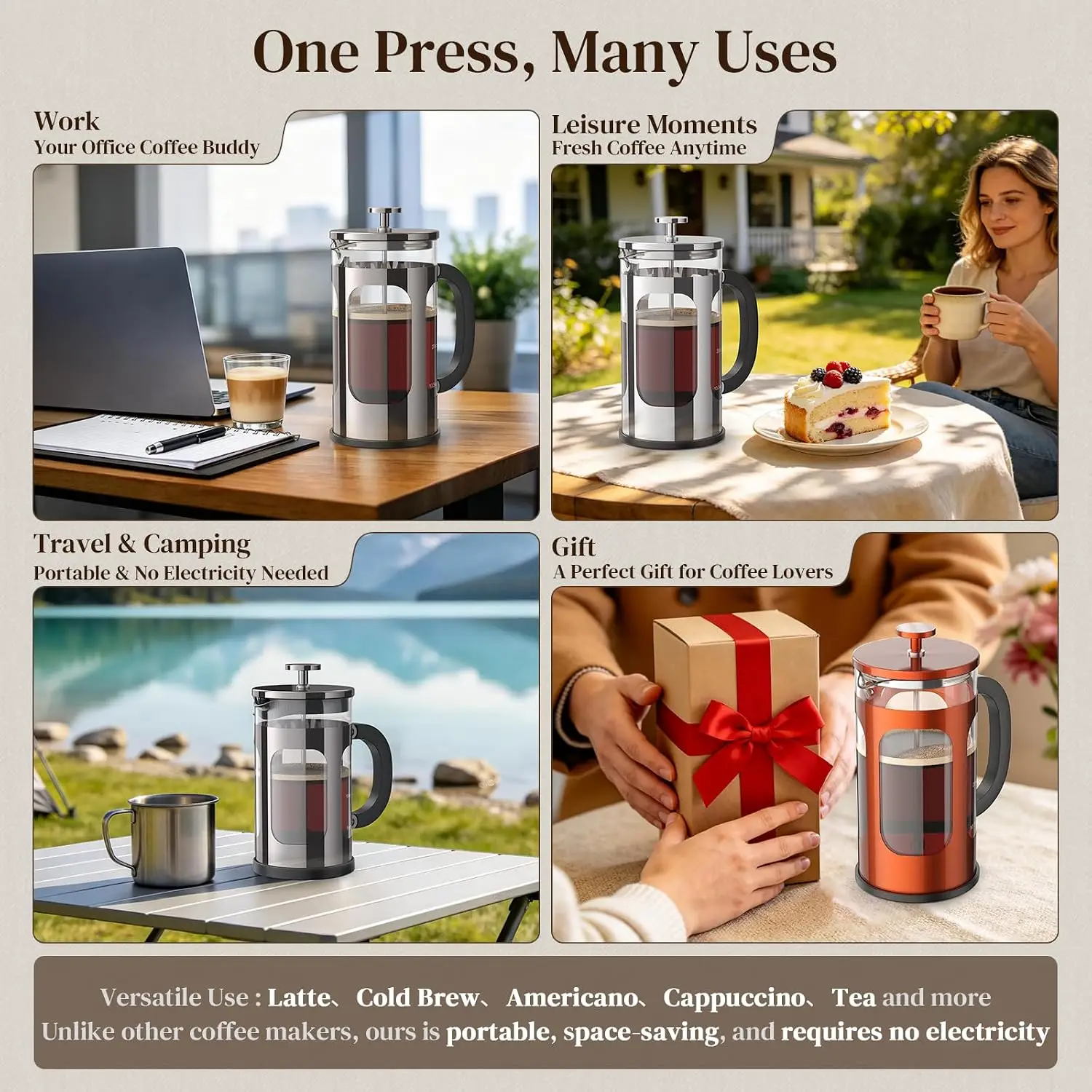 French Press Coffee Maker 34oz - French Press Coffee & Tea recensione e prezzo