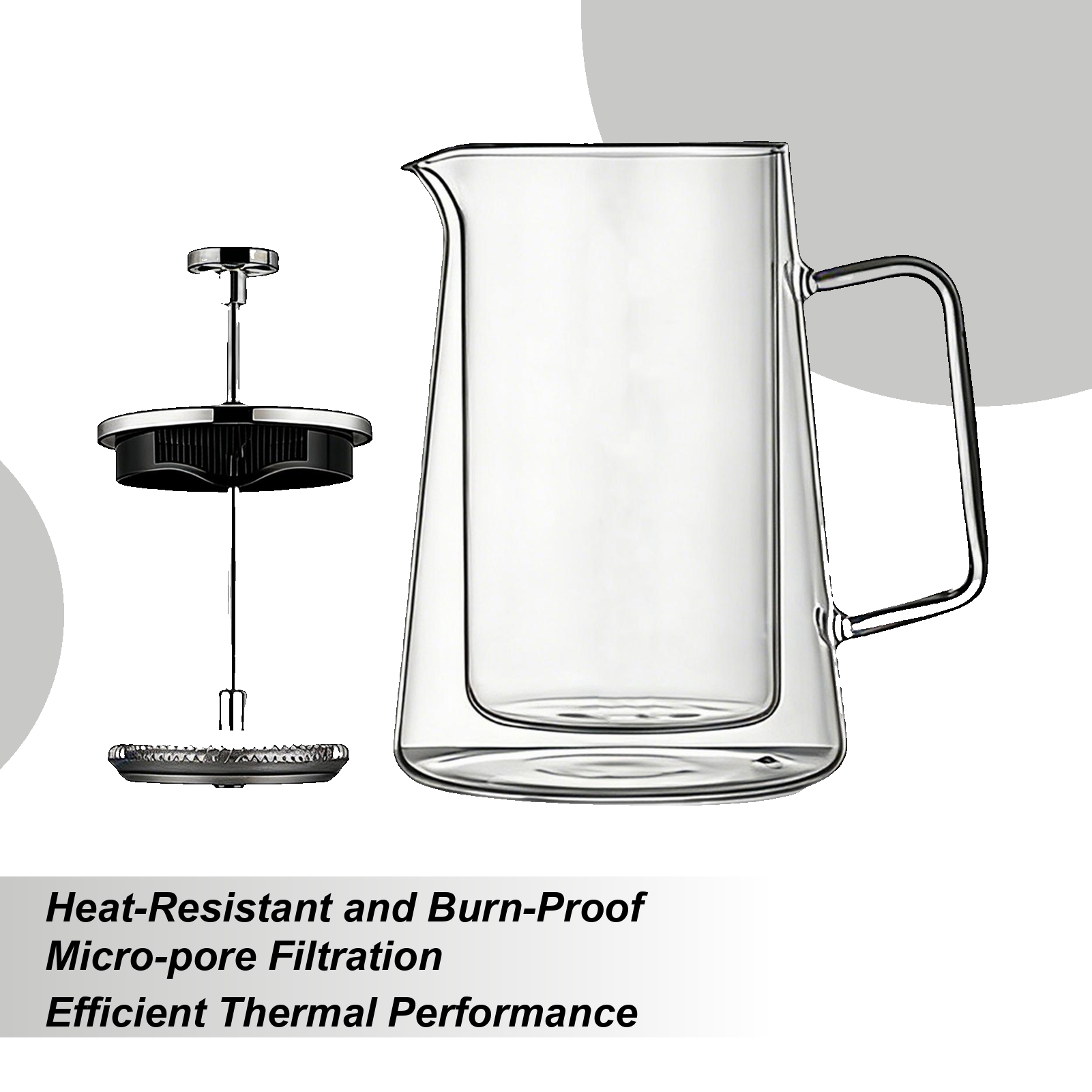 Coffee Presses Glass Stainless - French Press Coffee & Tea recensione e prezzo
