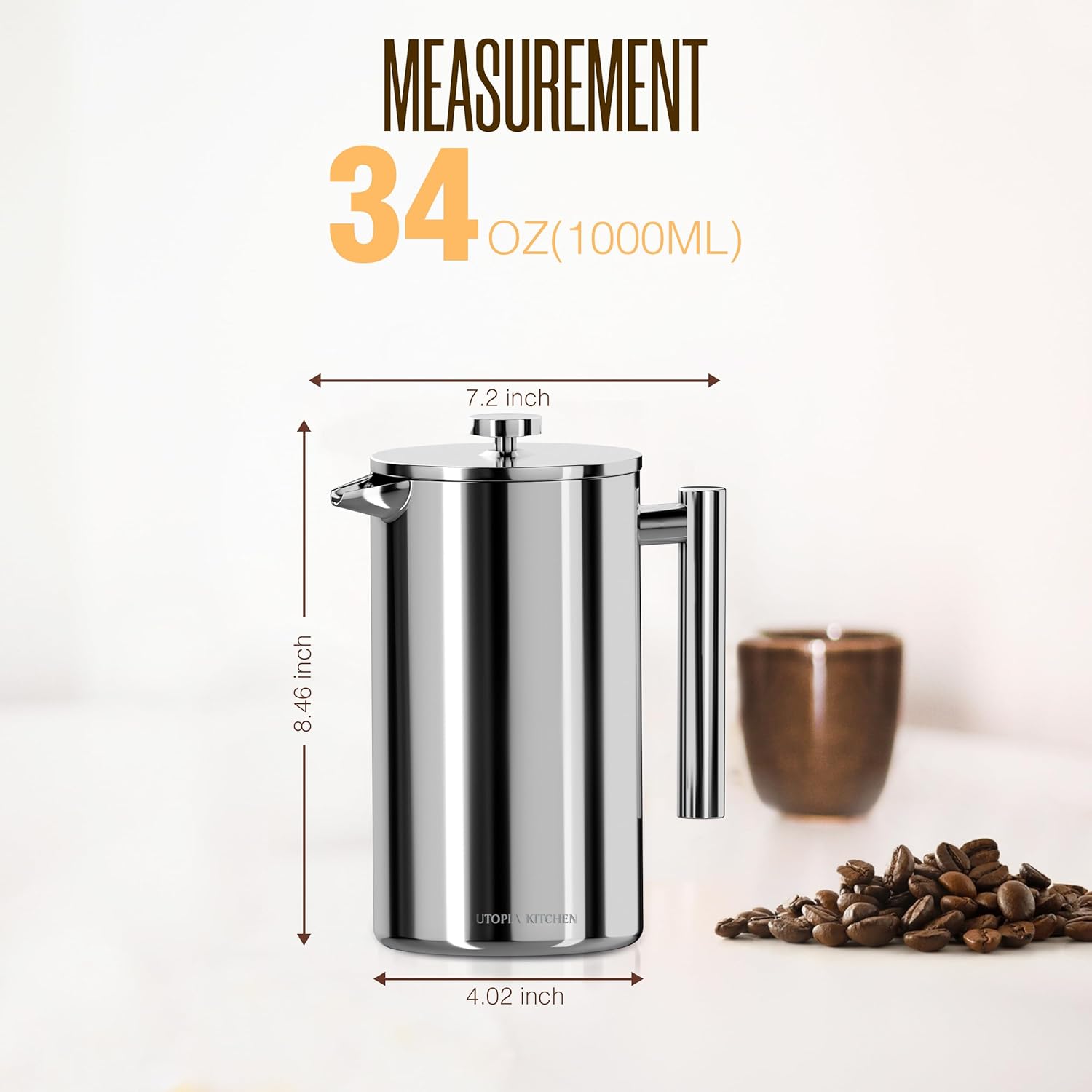 Kitchen 304 Grade Stainless St - French Press Coffee & Tea recensione e prezzo