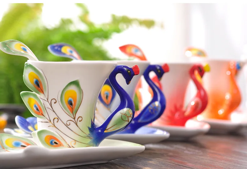 Ceramics Peacock Coffee Mug Cu - Coffee Tea Difference recensione e prezzo