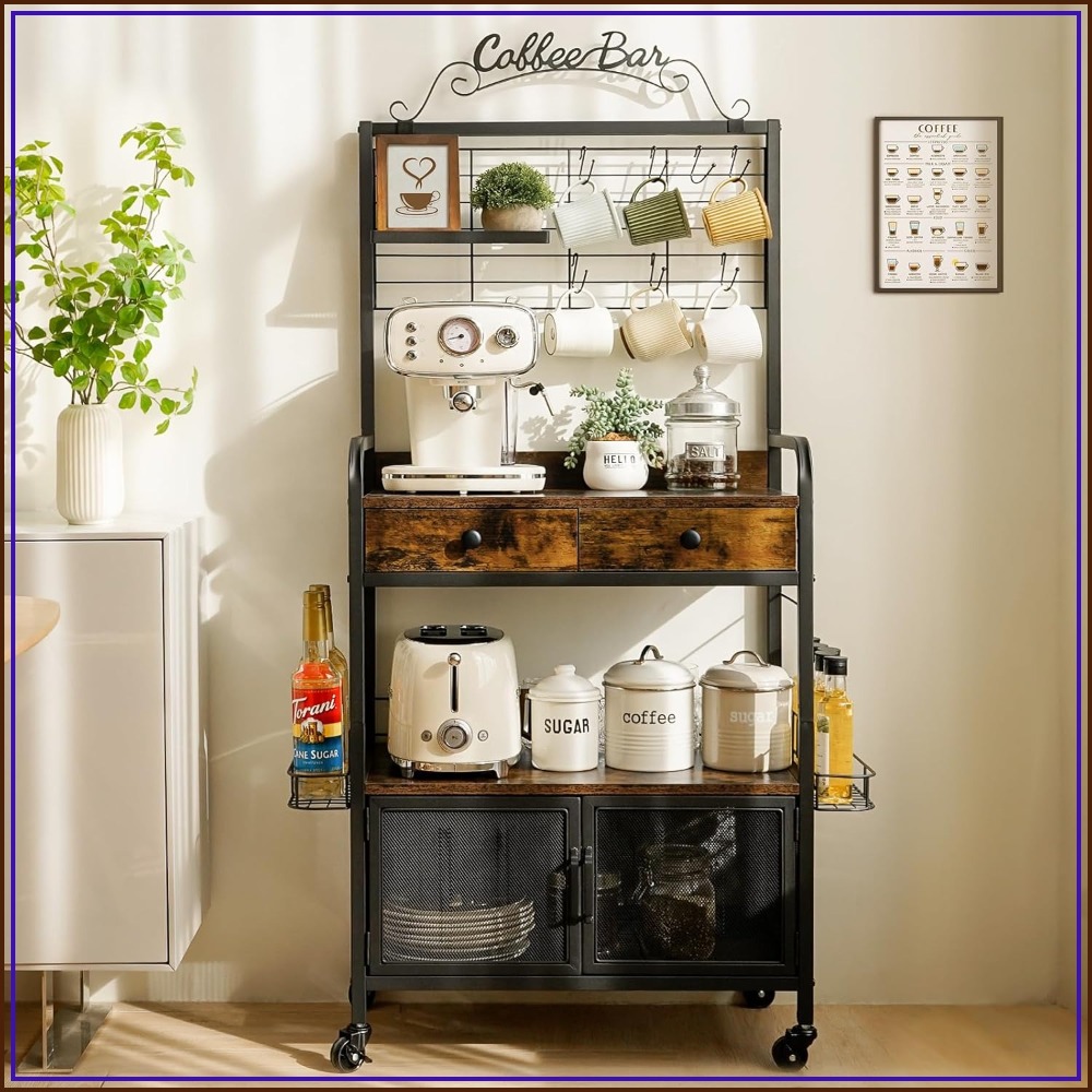 Rolling Coffee Bar Cart for Sm - Coffee Tea & Espresso Appliances recensione e prezzo