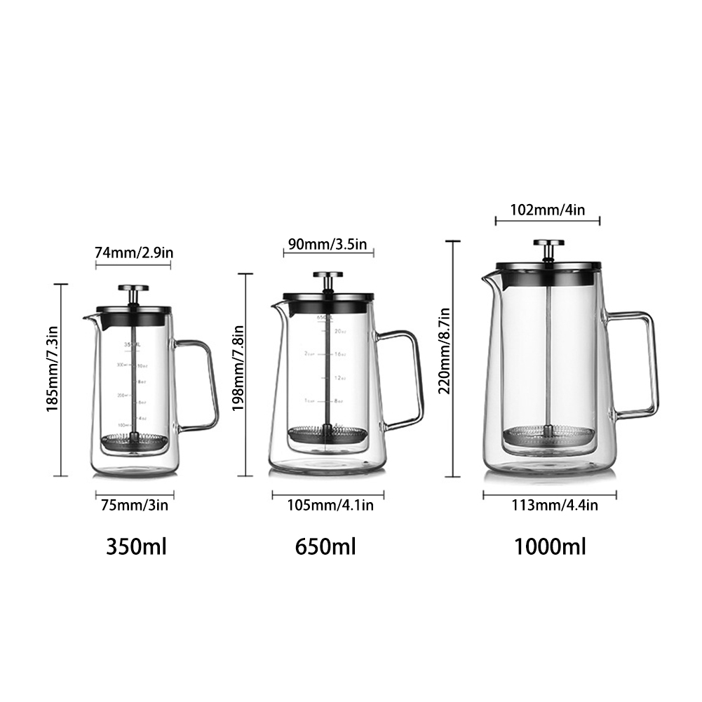 Double Layers French Press Pot - French Press Coffee & Tea recensione e prezzo