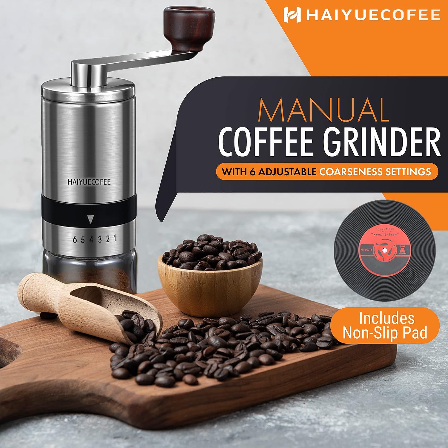 Manual Coffee Grinder with 6 A - French Press Coffee & Tea recensione e prezzo