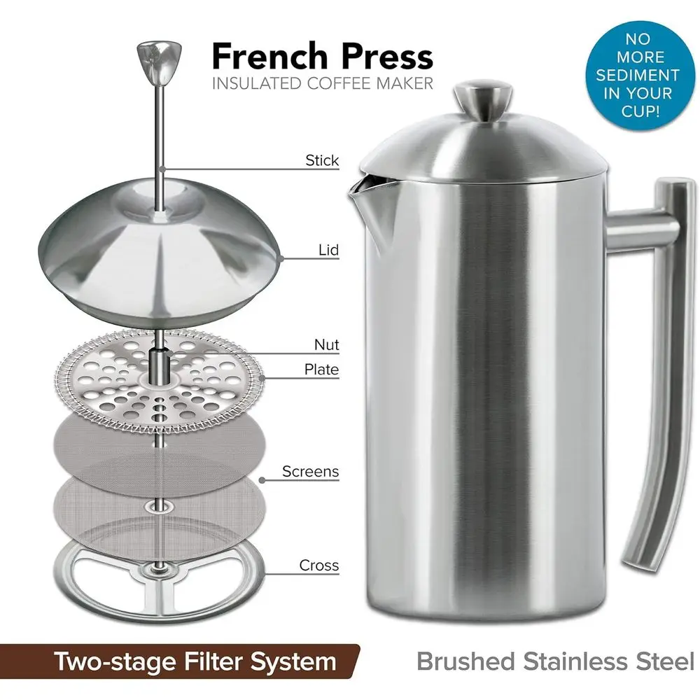 23-Ounce Stainless Steel Frenc - French Press Coffee & Tea recensione e prezzo
