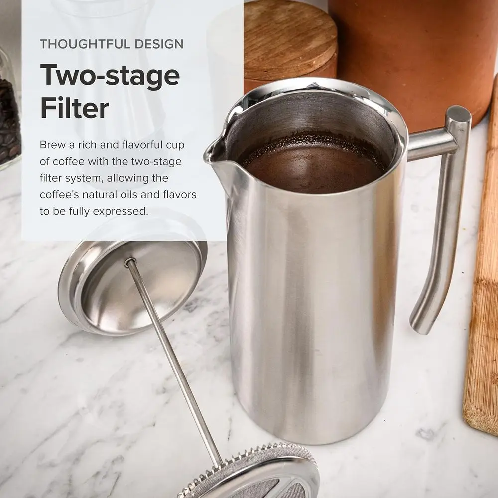 23-Ounce Stainless Steel Frenc - French Press Coffee & Tea recensione e prezzo